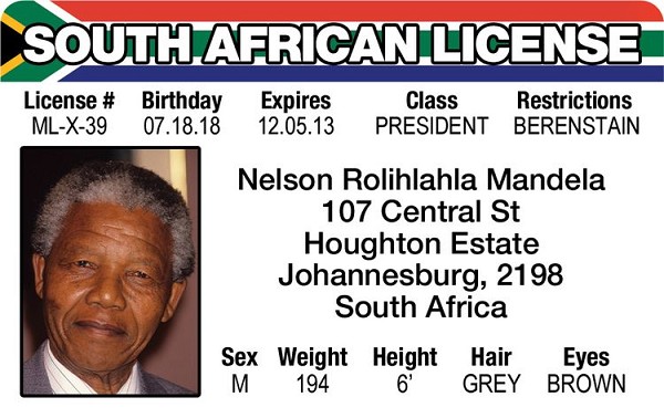 signs 4 fun Nelson Mandela ID
