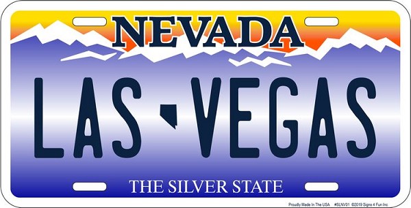 signs 4 fun Nevada Las Vegas License Plate