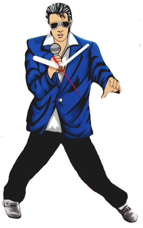 signs 4 fun New Blue Rock Star Wall Clock