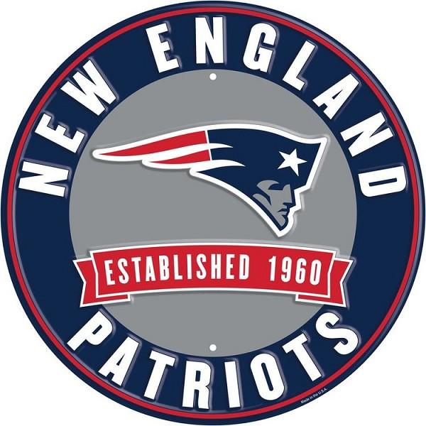 signs 4 fun New England Patriots 12 in Round Sign