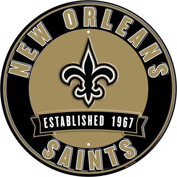 signs 4 fun New Orleans Saints 12 in Round Sign