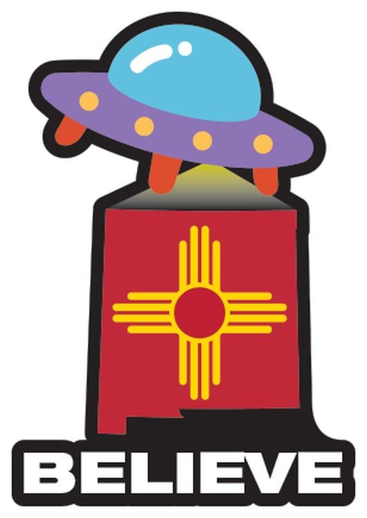 signs 4 fun NM Alien Believe Lg Sticker