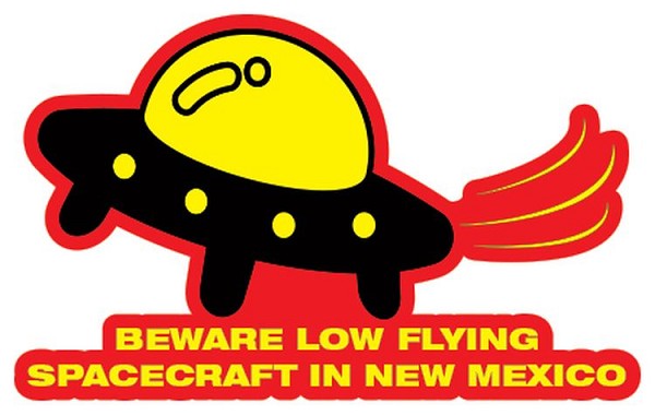signs 4 fun NM Beware Low Flying Lg Sticker