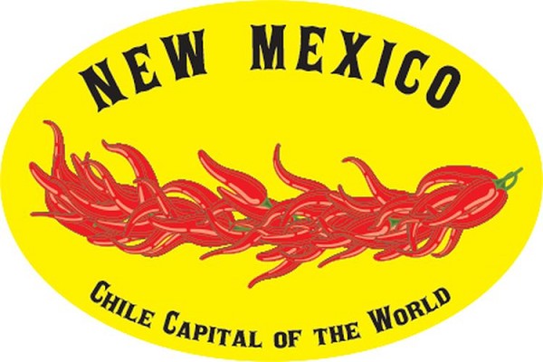 signs 4 fun NM Chili Capital Oval Lg Sticker