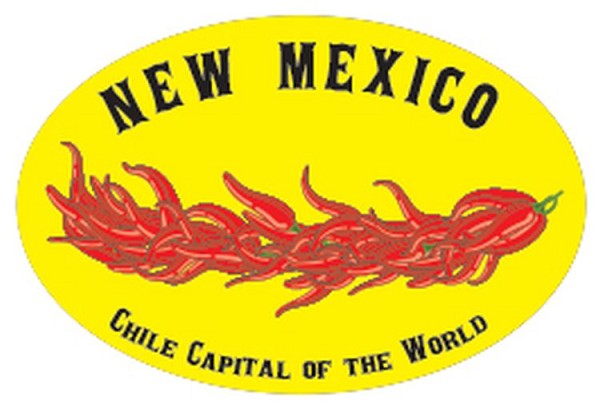 signs 4 fun NM Chili Capital Oval Sm Sticker