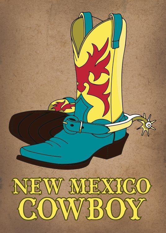 signs 4 fun NM Cowboy Small Sticker
