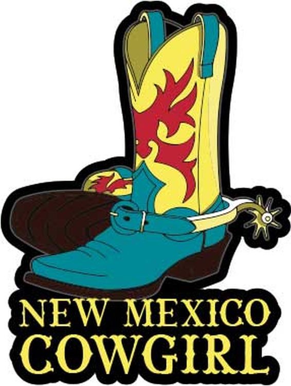 signs 4 fun NM Cowgirl Lg Sticker