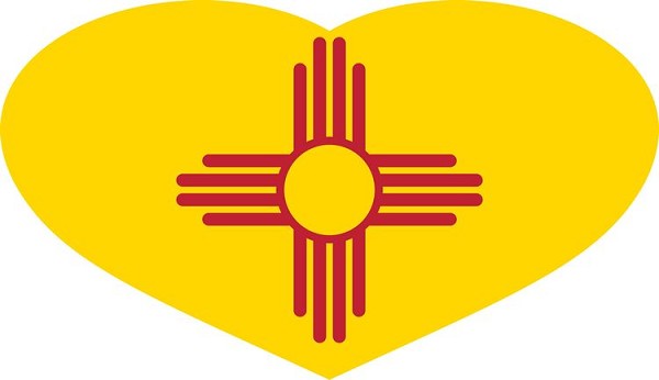 signs 4 fun NM Flag Heart Sticker