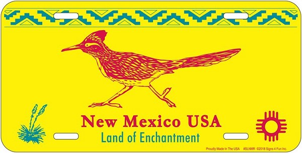 signs 4 fun NM Road Runner License Plate