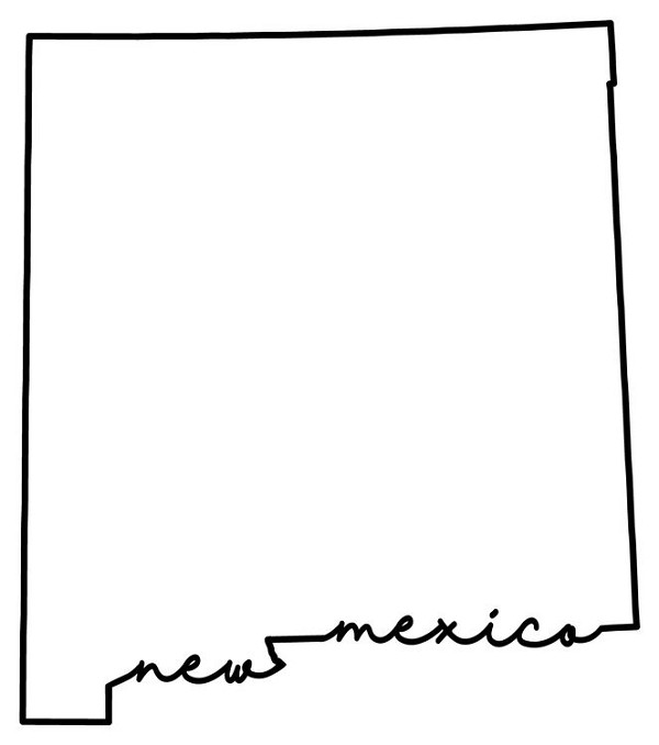 signs 4 fun NM State Outline Large Sticker