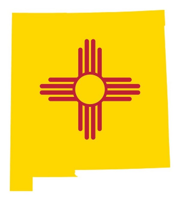 signs 4 fun NM State Shape Zia Lg Sticker