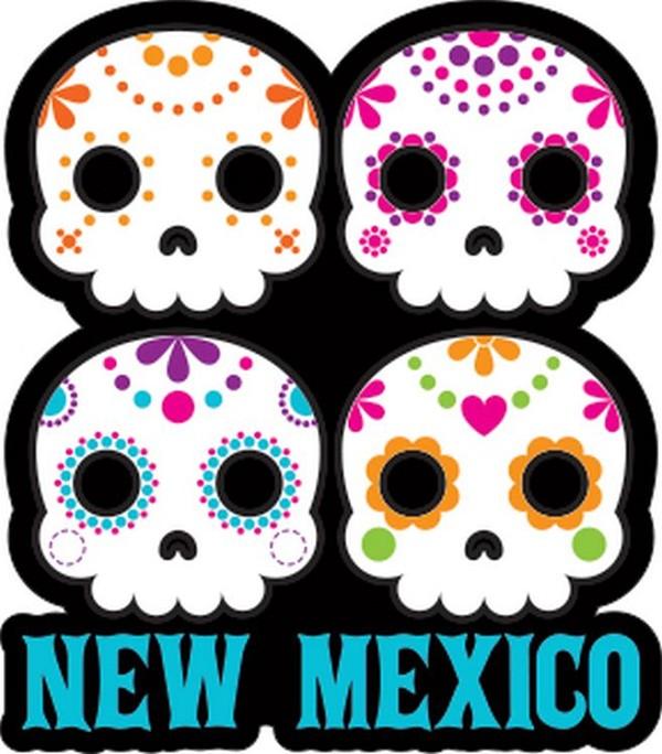 signs 4 fun NM Sugar Skull Stack Lg Sticker