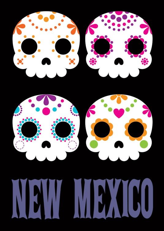 signs 4 fun NM Sugar Skull Stack Small Sticker