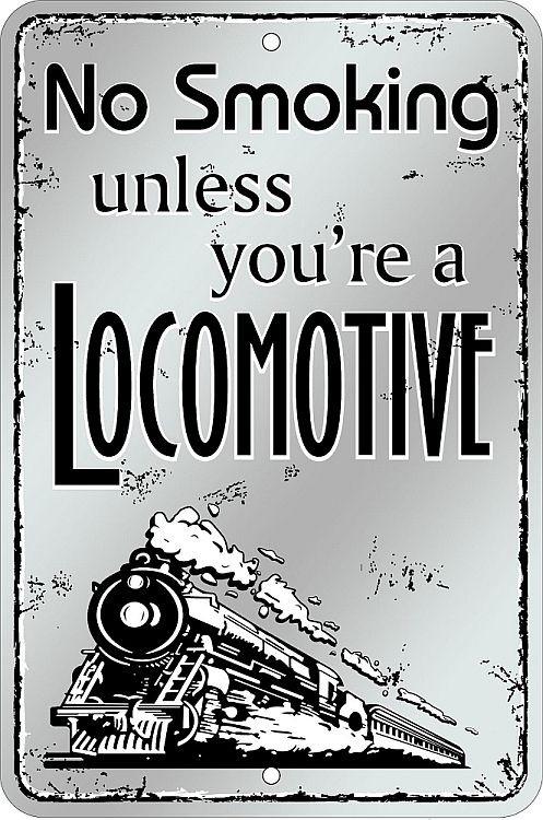 signs 4 fun No Smoking Locomotive Sm. Parking Sign