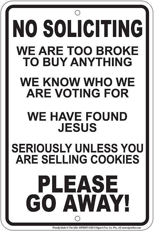 signs 4 fun No Soliciting Sm. Parking Sign