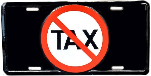 signs 4 fun No Tax License Plate