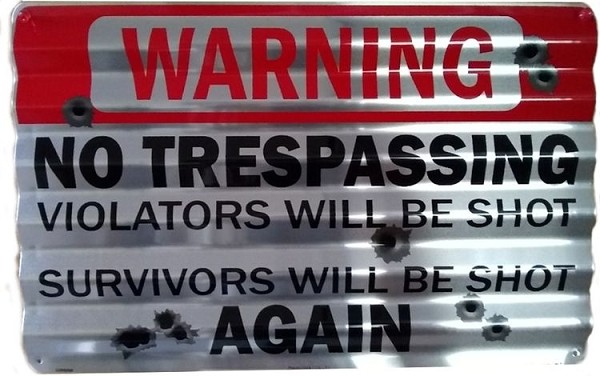 signs 4 fun No Trespassing Corrugated Large Sign