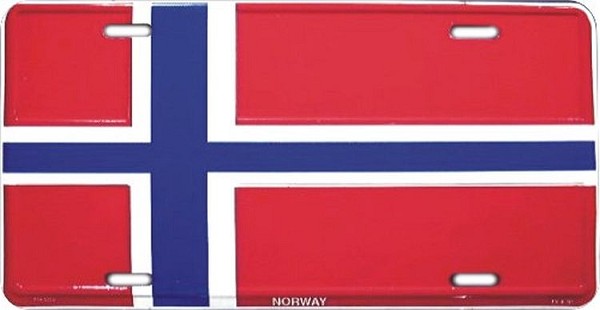 signs 4 fun Norway Flag License Plate