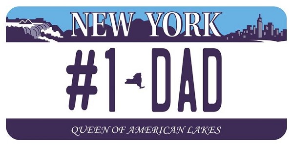 signs 4 fun NY #1 Dad Plate Large Sticker