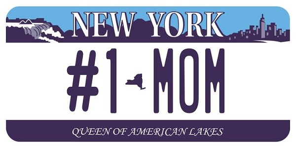 signs 4 fun NY #1 Mom Plate Large Sticker