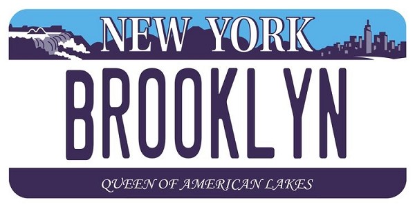 signs 4 fun NY Brooklyn Plate Large Sticker
