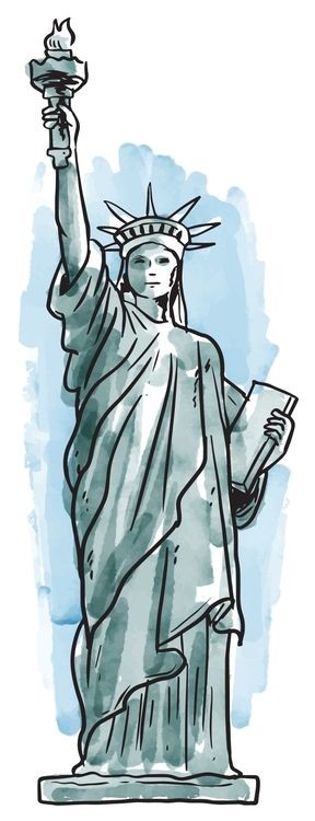signs 4 fun NY Illus. Large Lady Liberty Sticker