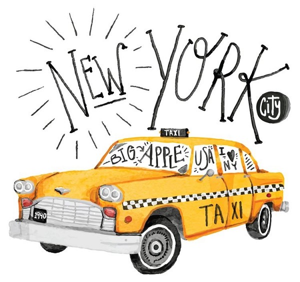 signs 4 fun NY Taxi Large Sticker