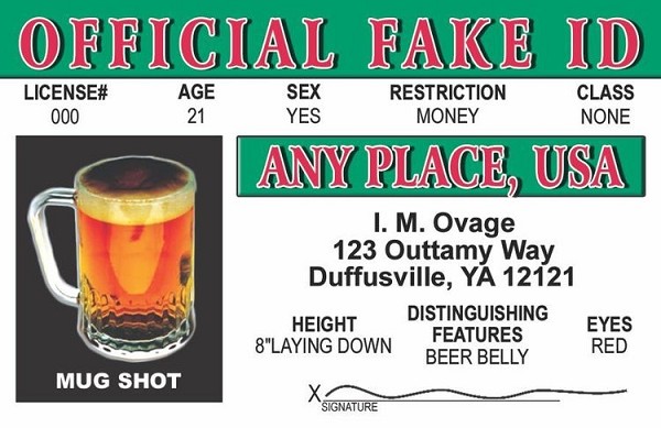 signs 4 fun Official Fake ID Card