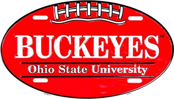 signs 4 fun Ohio State Buckeyes Oval License Plate