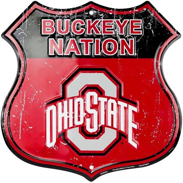 signs 4 fun Ohio State Buckyeye Nation Shield