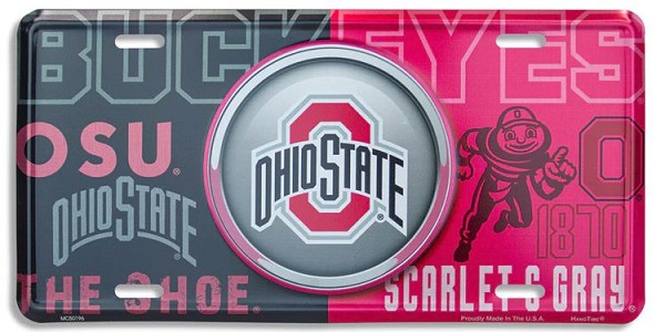 signs 4 fun Ohio State Bullseye License Plate
