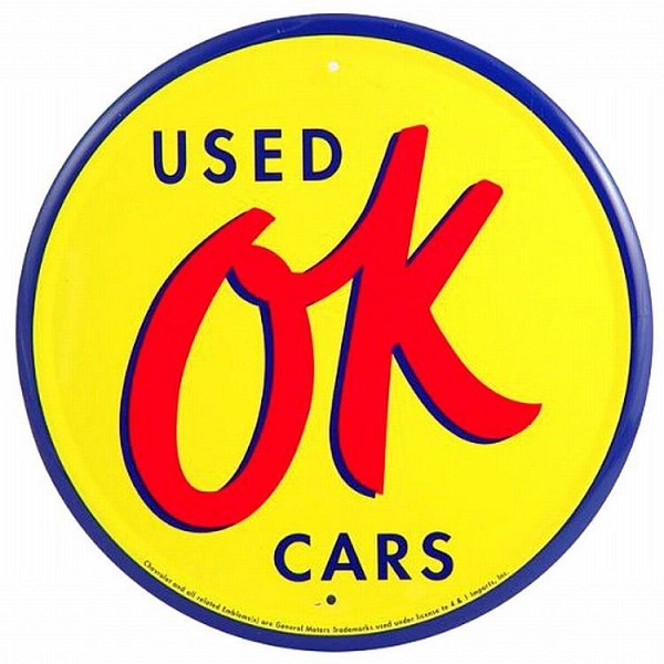 signs 4 fun OK Used Cars 24 inch Large Round Sign