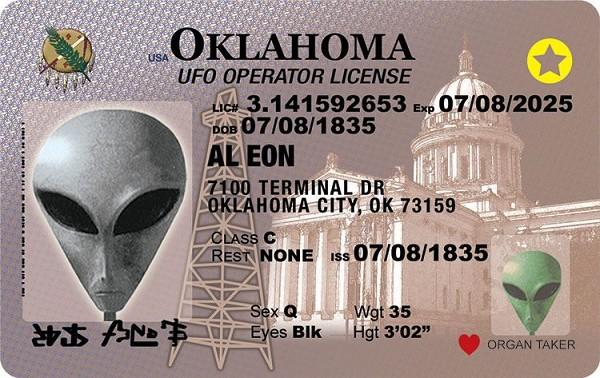 signs 4 fun Oklahoma Alien ID