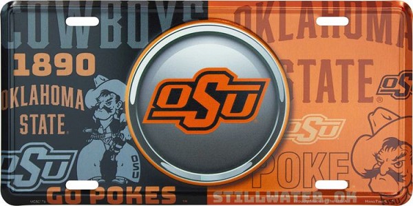 signs 4 fun Oklahoma State Bullseye License Plate