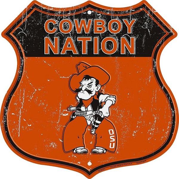 signs 4 fun Oklahoma State Cowboy Nation Shield
