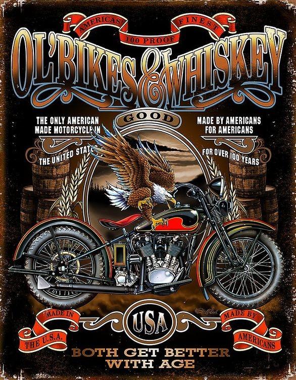 signs 4 fun Ol' Bikes Metal Sign