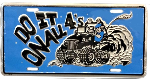 signs 4 fun On All 4's License Plate
