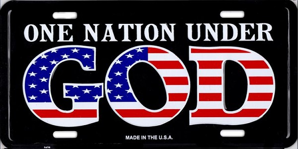 signs 4 fun One Nation Under God License Plate