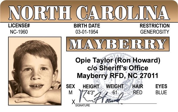 signs 4 fun Opie Taylor ID