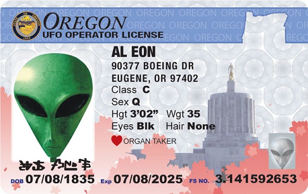 signs 4 fun Oregon Alien ID