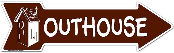 signs 4 fun Outhouse Arrow Sign
