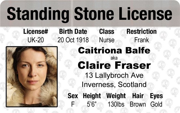 signs 4 fun Outlander Claire ID