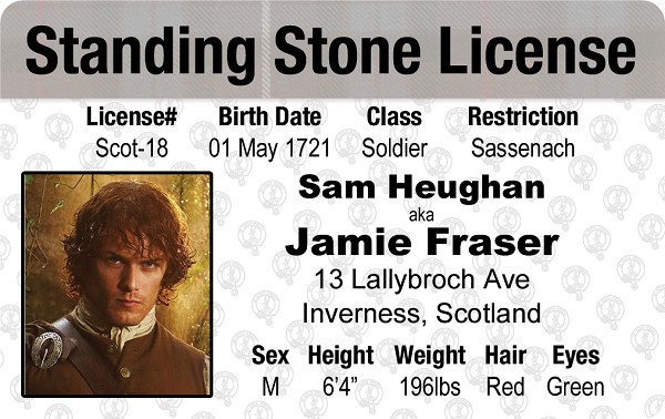 signs 4 fun Outlander Jamie ID