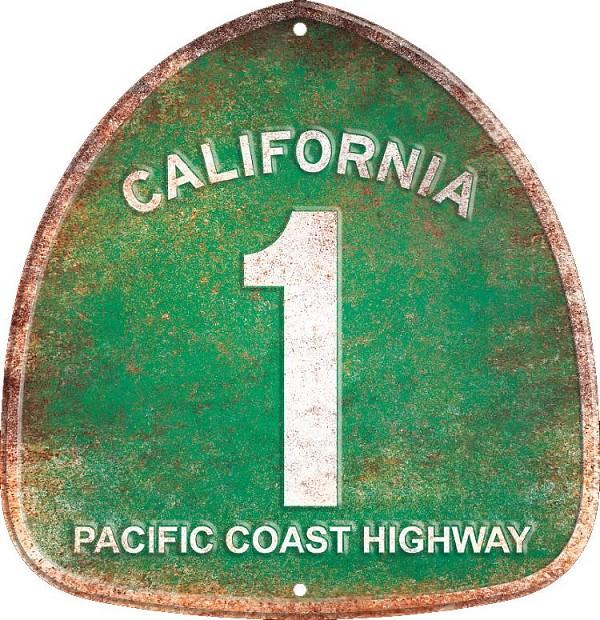 signs 4 fun Pacific Coast Highway Rustic Shield