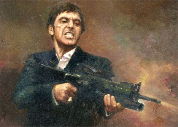 signs 4 fun Pacino with Gun Magnet