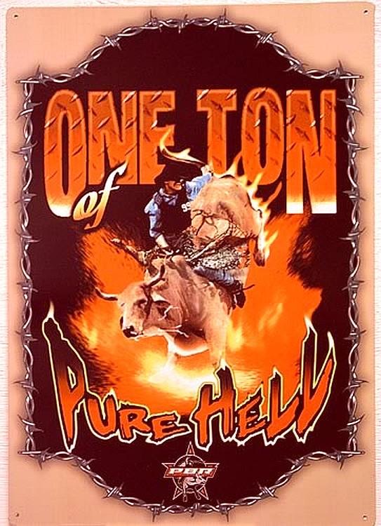 signs 4 fun PBR One Ton Hell Metal Sign