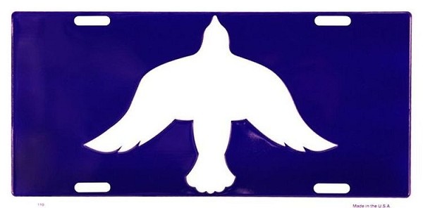 signs 4 fun Peace Dove License Plate