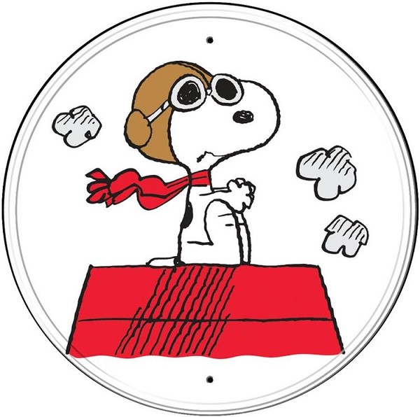 signs 4 fun Peanuts Snoopy Baron Round Sign