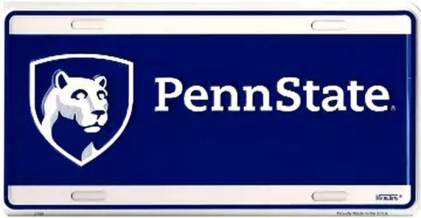 signs 4 fun Penn State Blue License Plate