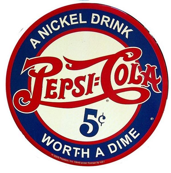 signs 4 fun Pepsi Nickel Drink Round Sign